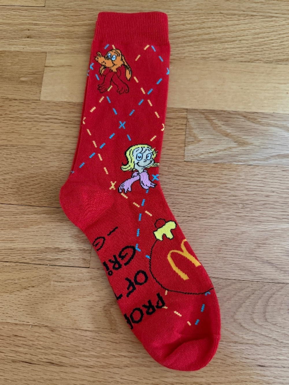 McDonalds The Grinch Meal Adult Socks Red Christmas Socks